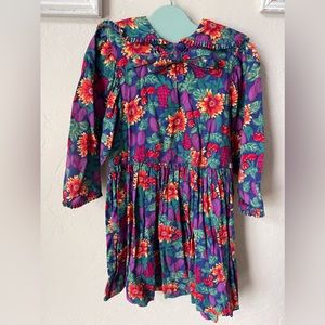 Vintage fruit floral girls dress small 6/7